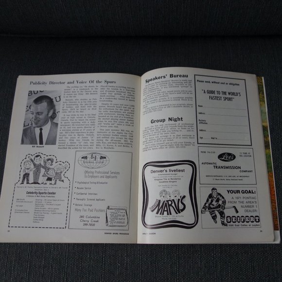 Vintage WHL Official Magazine Denver Spurs 1970-1971 - Picture 9 of 16